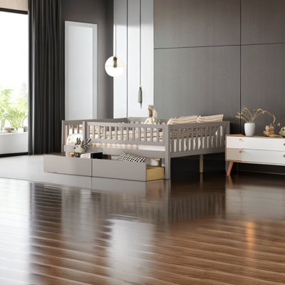 Wood Daybed with Two Drawers