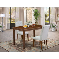 2 - Person Rubberwood Solid Wood Dining Set by Red Barrel Studio