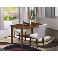 2 - Person Rubberwood Solid Wood Dining Set by Red Barrel Studio