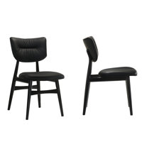 Joss Full leather Upholstered Back Side Chair Dining Chair by Corrigan Studio