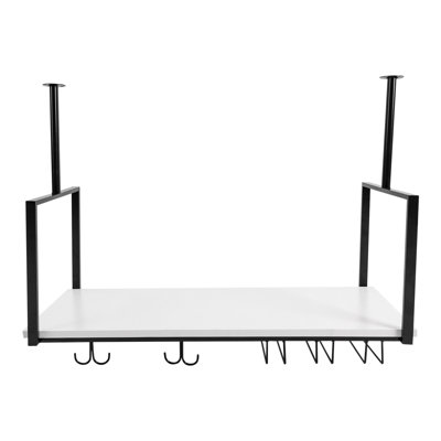 Mayron 9 Bottle Hanging Wine Bottle & Glass Rack by Mercer41