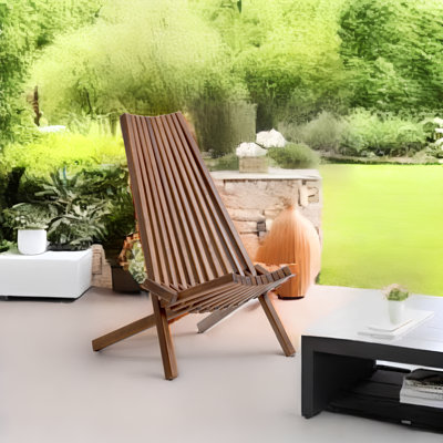 Germo Acacia Foldable Outdoor Adirondack Chair by Red Barrel Studio
