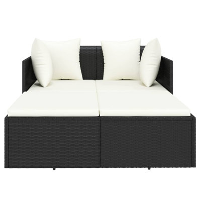 Marigene 46.5" Wide Outdoor Wicker Patio Daybed with Cushions by Ebern Designs