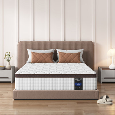 Serweet Hybrid Mattress – Medium Firm with Bamboo Charcoal Memory Foam & Zoned Coils, 10"–14" by Serweet