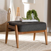 Cevyn Upholstered Ottoman by Wade Logan