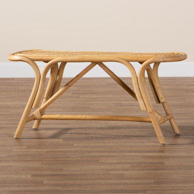 Bethal Rattan Bench by Bay Isle Home