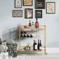 Diajah Metal Bar Cart by Mercer41