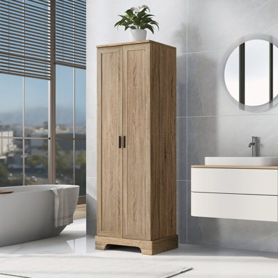 Noyack Wood Accent Cabinet, Tall Accent Cabinet, Living Room Storage Cabinet by Loon Peak