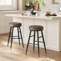Parmley Faux Leather Stool by Trent Austin Design