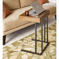 Pull Up Table,solid wood drawer, metal base,modern coffee table,cocktail table by 17 Stories