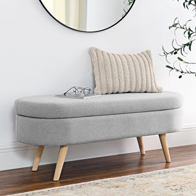 Jazmyn Upholstered Flip Top Storage Bench by George Oliver