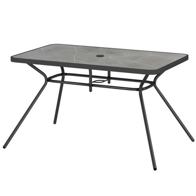 Villines 29.5 L x 49 W Outdoor Table by Charlton Home