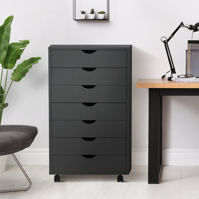 Ayani 18.8"W 7-Drawer Mobile Makeup Storage File Cabinet by Ebern Designs