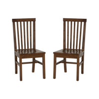 Percival Solid Wood Slat Back Side Chair by Red Barrel Studio