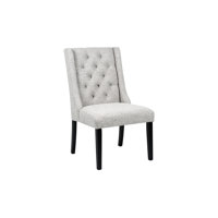 Tufted Linen Parsons Chair Dining Chair