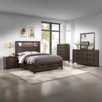 Adryan Platform Storage 5 Piece Bedroom Set by Wildon Home