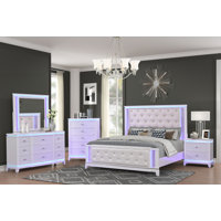 Elmin Upholstered Standard 5 Piece Bedroom Set by House of Hampton