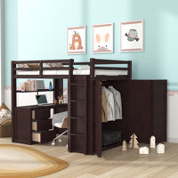 Alvara Kids Full Loft Bed with Drawers by Harriet Bee