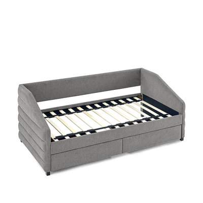 Armie Upholstered Daybed,with Two Drawers Trundle Upholstered Tufted Sofa Bed,Guest Bed by Wildon Home