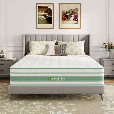 Novilla Medium Firm Gel Memory Foam Hybrid Mattress with CertiPUR-US and ACA Certified by Novilla