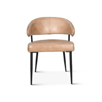 Atoka Leather Arm Chair in Antique Ivory by George Oliver