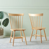 Parker Fabric Side Chair in Natural by Gracie Oaks