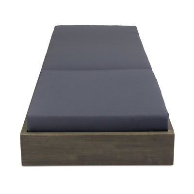 Leite 79" Long Reclining Acacia Chaise Lounge Set with Cushions by Millwood Pines