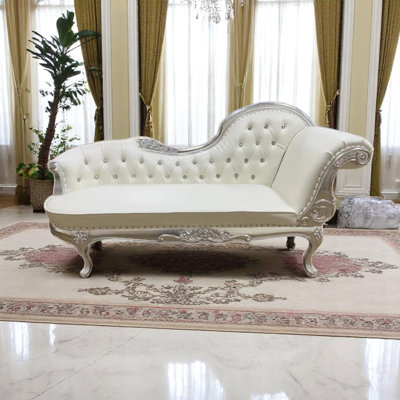 Jessuly Vegan Leather Chaise Lounge by Rosdorf Park