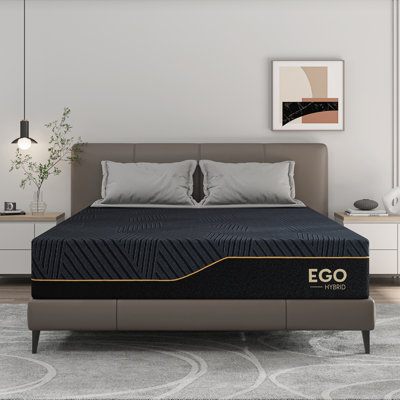 EGOHOME 14" Medium Copper Infused Hybrid Mattress - USA Made by EGOHOME