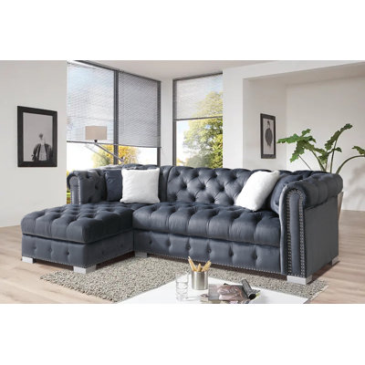 Asher U-Shape Sectional Sofa, 150.4" Wide Chenille Sofa with USB by House of Hampton