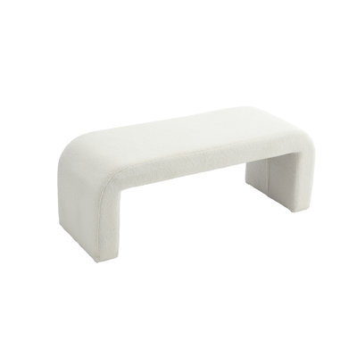 Modern and Lovely Sherpa Bench, Sleek Bench for End of Bed, Porch and Dining Room by Latitude Run