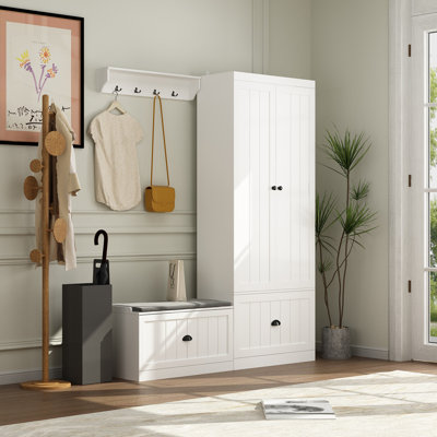 Amberjo Hall Tree with Bench and Shoe Storage by Lark Manor