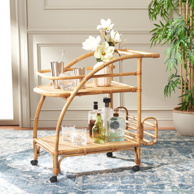 Buxton Rattan Bar Cart by Birch Lane