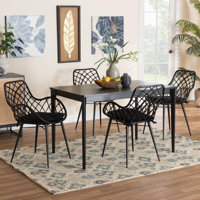 Hileman 4 - Person Rattan Dining Set by Corrigan Studio