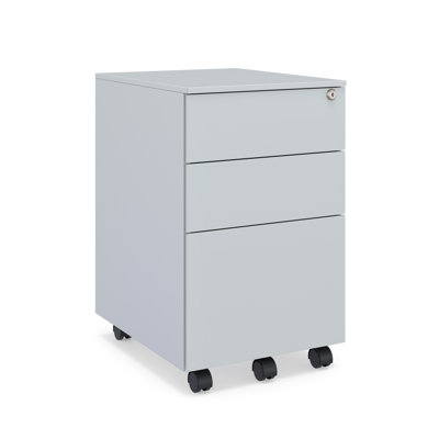 Ceha 3-Drawer Mobile File Cabinet with Lock by Latitude Run