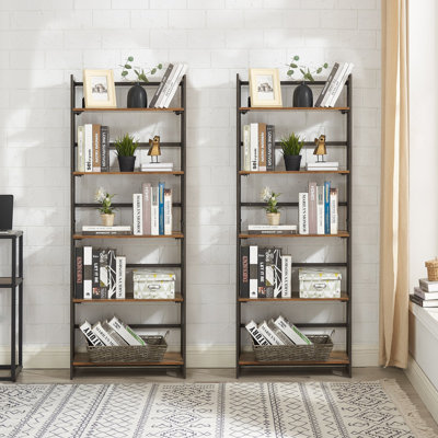 62" H x 24" W Iron Etagere Bookcase by 17 Stories