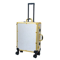Jaion Slaycase Pro Lux Travel Train Case with 360 Degree Rolling Wheels Vanity Cosmetic Case by Williston Forge