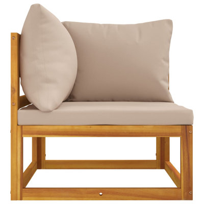 Ebern Designs 2 Piece Patio Sofa Set With Cushions Solid Wood Acacia 2 by Ebern Designs