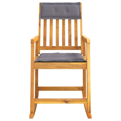 Rocking Chair with Cushions Solid Wood Acacia by Red Barrel Studio