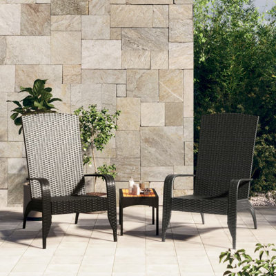 Patio Adirondack Chair Poly Rattan by Winston Porter