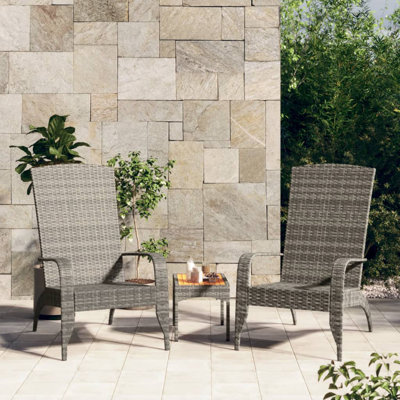 Patio Adirondack Chair Poly Rattan by Winston Porter