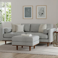 Morrison Sofa and Ottoman Set in Woven-Blend Fabric