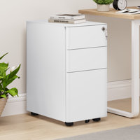 Gwendolyn 3-Drawer Mobile Vertical Filing Cabinet by Inbox Zero