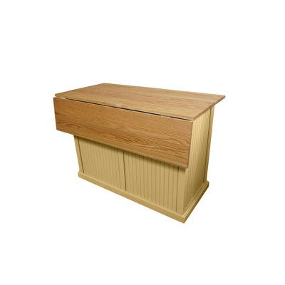 Meredith Kitchen Island with Butcher Block Top by Breakwater Bay