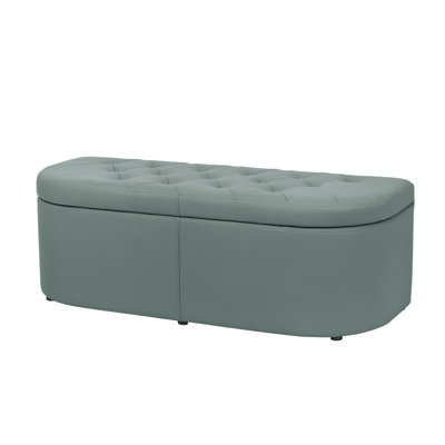 Khyrin Faux Leather Flip Top Storage Bench by Latitude Run