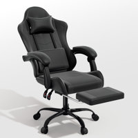 Beatrice 360° Swivel Ergonomic Gaming Chair, Adjustable Faux Leather Recliner with Headrest Footrest and Lumbar Support for Bedroom and Office by The Twillery Co.