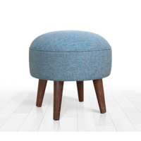 Cooper 16.9" Wide Round Footstool Ottoman by East Urban Home