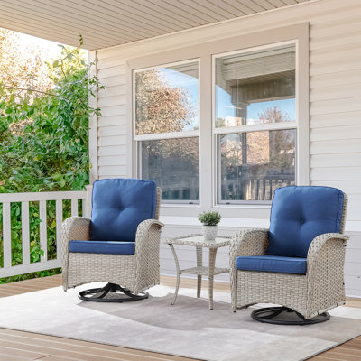 Aluel 2 - Person Seating Group with Cushions by Winston Porter