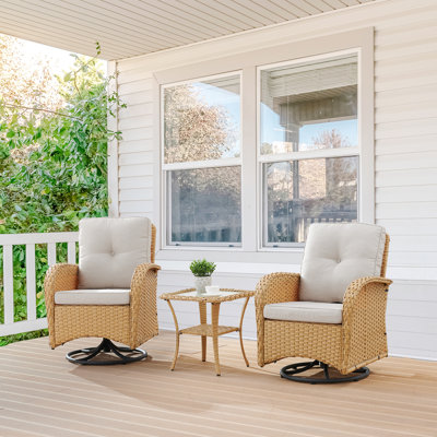 Aluel 2 - Person Seating Group with Cushions by Winston Porter