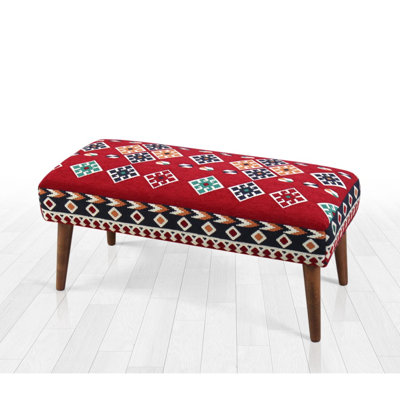 Parmele 35.8" Wide Rectangle Geometric Standard Ottoman
